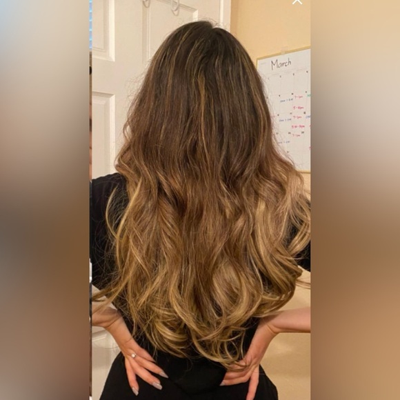 SARLA Invisible Wire Hair Extensions with 3 Clips Synthetic Wavy Curly - Picture 15 of 15